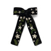 Halo Luxe Celesse Embroidered Beaded Long Tail Clip - Black