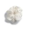 Cotton Candy Organza Printed Scrunchie - White
