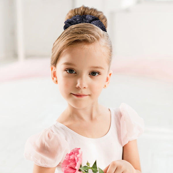 Halo Luxe Clara Tweed Scrunchie - Eggplant