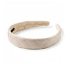 Halo Luxe Ella Quilted Leather Headband - Oatmeal
