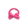 Gumdrop Scalloped Satin baby Bow Headband - Hot Pink