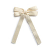 Halo Luxe Gumdrop Scalloped Satin Bow Clip - Ivory