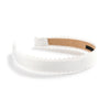 Gumdrop Scalloped Satin Headband - White