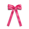 Halo Luxe Gumdrop Scalloped Satin Bow Clip - Hot Pink
