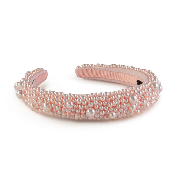 Halo Luxe Becca Pearl Headband - Pink