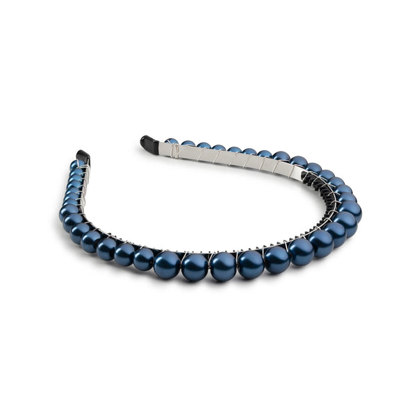 Halo Luxe Bon Bon Pearlized Tiara Headband - Navy