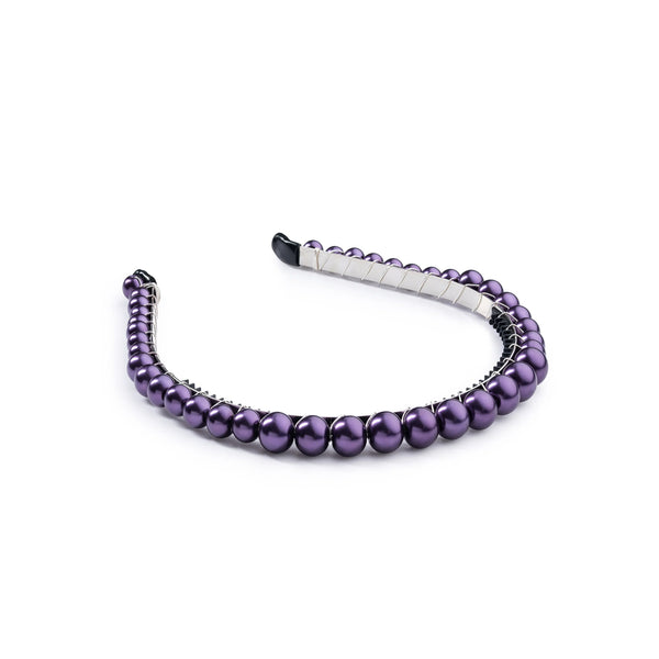 Halo Luxe Bon Bon Pearlized Tiara Headband - Plum