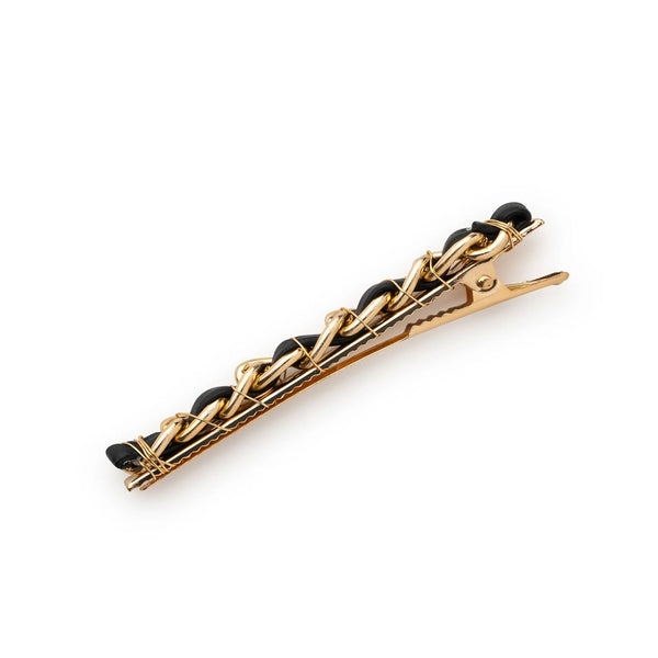 Halo Luxe Coco Gold Chain Clip - Black
