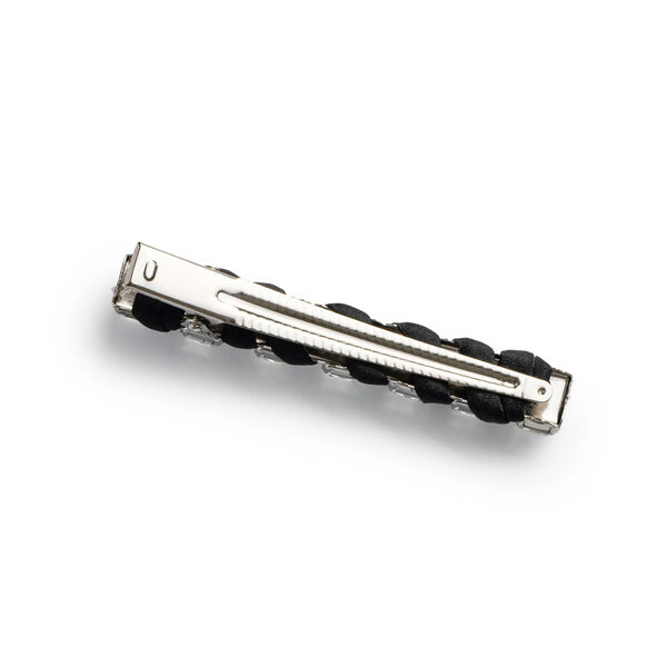 Halo Luxe Crystal Satin Clip - Black