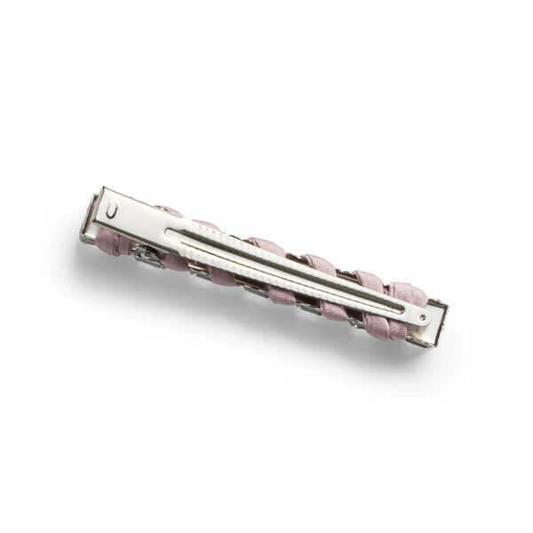 Halo Luxe Crystal Satin Clip - Mauve