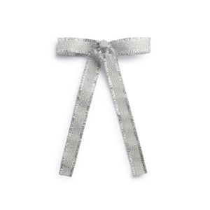 HaloLuxeDahliaDeconstructedGrosgrainRibbonLongTailClip-Silver-HaloLuxe