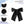 Load image into Gallery viewer, Halo Luxe Dalia Pearl Flower Embellished Satin Long Tail Clip - Black
