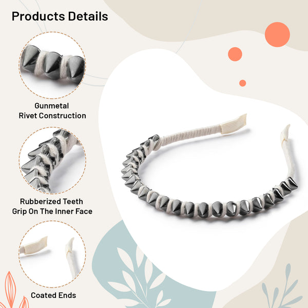 Halo Luxe Hazel Knit Rivet Headband - Oatmeal