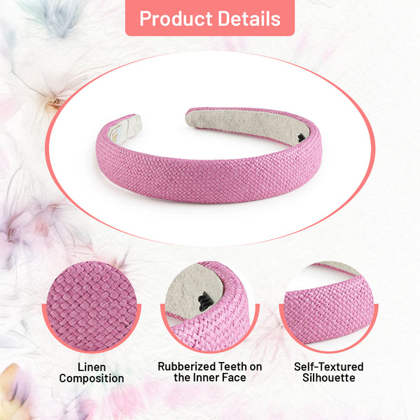 Halo Luxe Tabitha Luxe Linen Headband - Fuschia