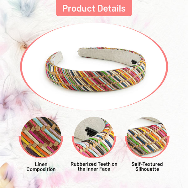 Halo Luxe Tabitha Luxe Linen Headband - Rainbow