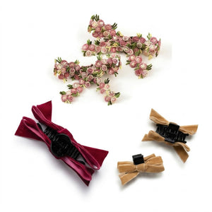 Halo Luxe Adorable Baby Girl Essentials Kit - Comfortable Bands & Clips Set