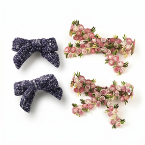 Halo Luxe Adorable Baby Girl Essentials Kit - Soft Headbands & Bow Accessories