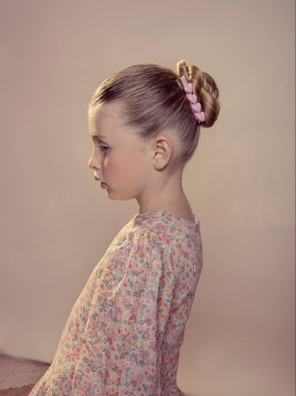 pink heart hair clip