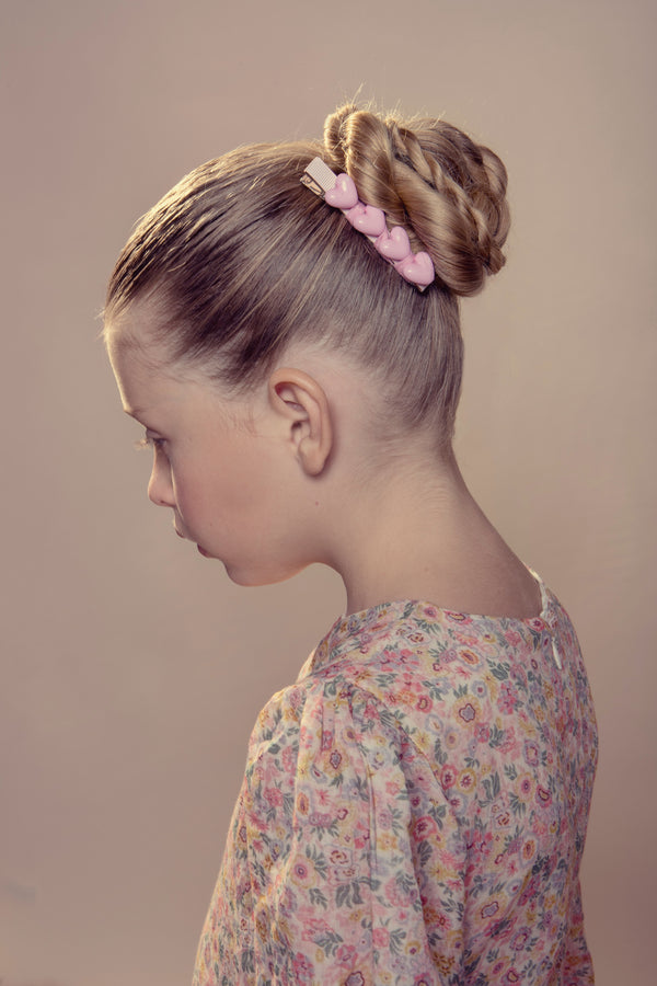 pink heart hair clip