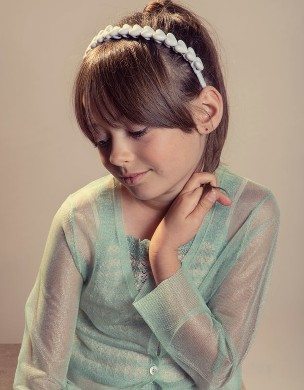 Heart Headband in White