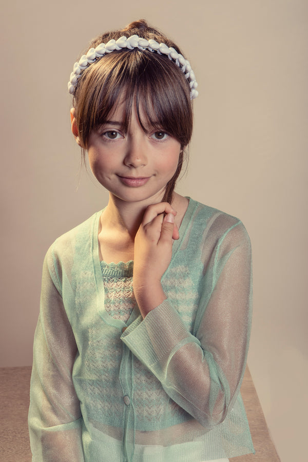 Halo Luxe Amour Heart Headband - White