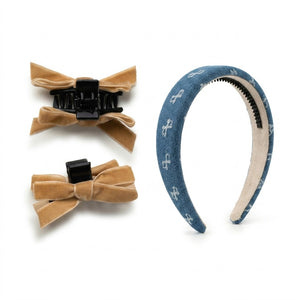 Halo Luxe Classic Baby Girl Gift Collection - Premium Soft Fabric Accessories