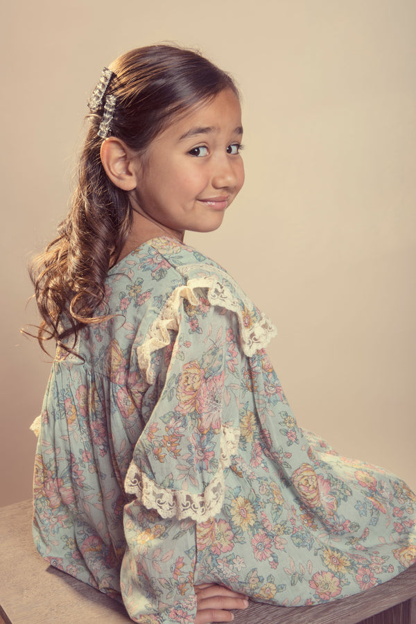 Halo Luxe Gemma Gemstone Clip Set - Pewter