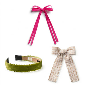 Halo Luxe High-Quality Baby Hair Accessories Bundle - Premium Soft Fabric Accessories