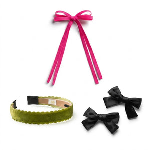 Halo Luxe High-Quality Baby Hair Accessories Bundle - Soft Headbands & Bow Accessories