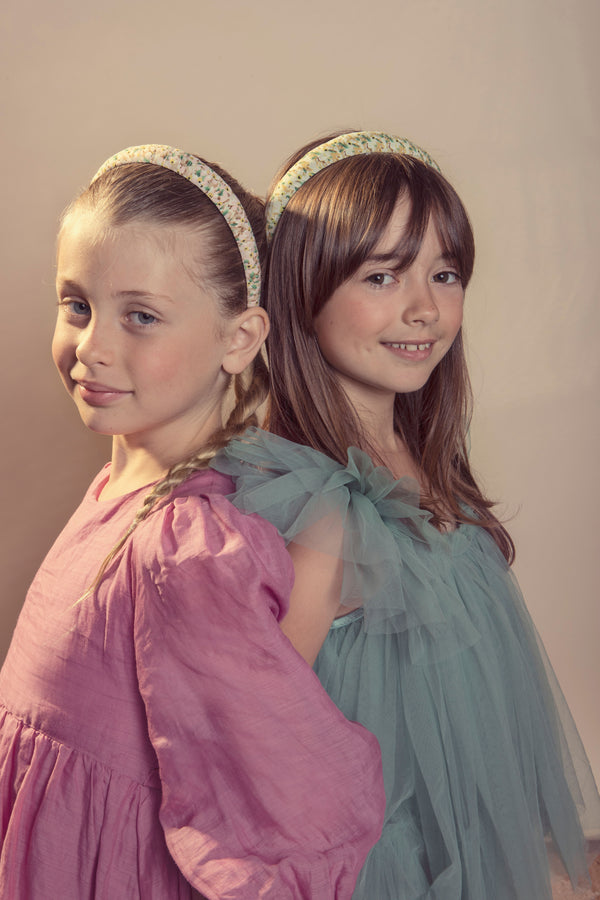 Halo Luxe Lilly Floral Print Headband - Tan