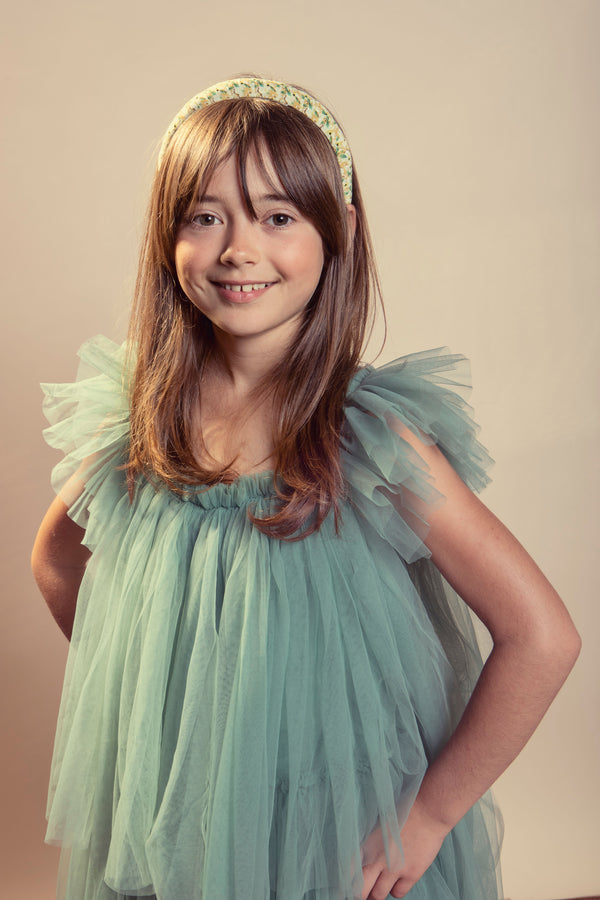 Halo Luxe Lilly Floral Print Headband - Tan