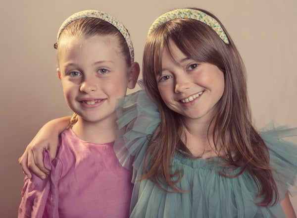 Halo Luxe Lilly Floral Print Headband - Tan