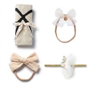 Halo Luxe Luxury Baby Girl Gift Bundle - Stylish Everyday Baby Accessories