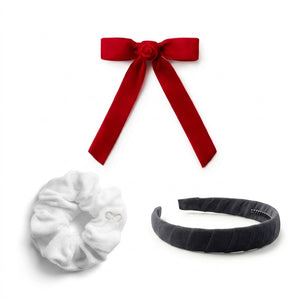 Halo Luxe Soft & Comfortable Baby Accessories Bundle - Comfortable Bands & Clips Set