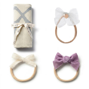 Halo Luxe Soft & Comfortable Baby Accessories Bundle - Designer Baby Hair Collection