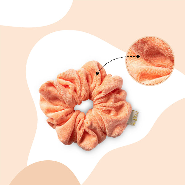 Halo Luxe Terry Scrunchie - Peach