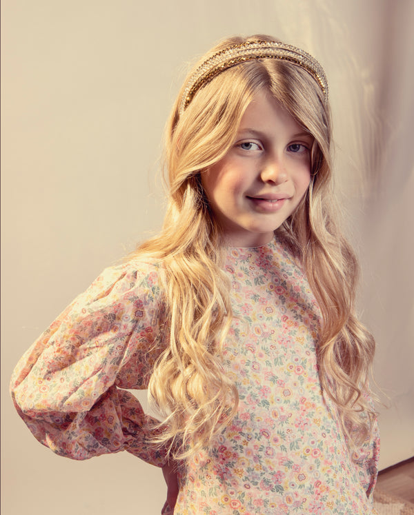 Halo Luxe Twinkle Double Tiara in Champagne