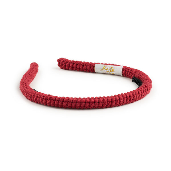 Halo Luxe Juliana Textured Knit Headband - Ruby