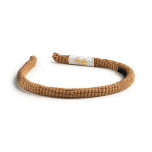 brown textured headband for girls