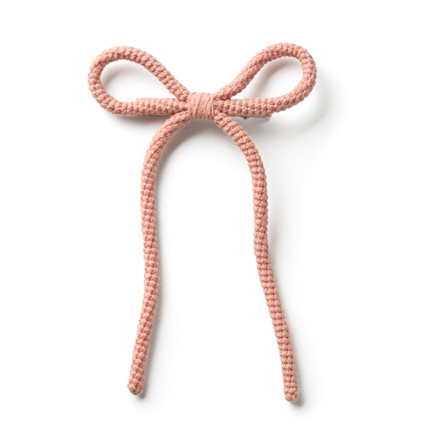 Halo Luxe Juliana Textured Knit Long Tail Clip - Ballet Slipper