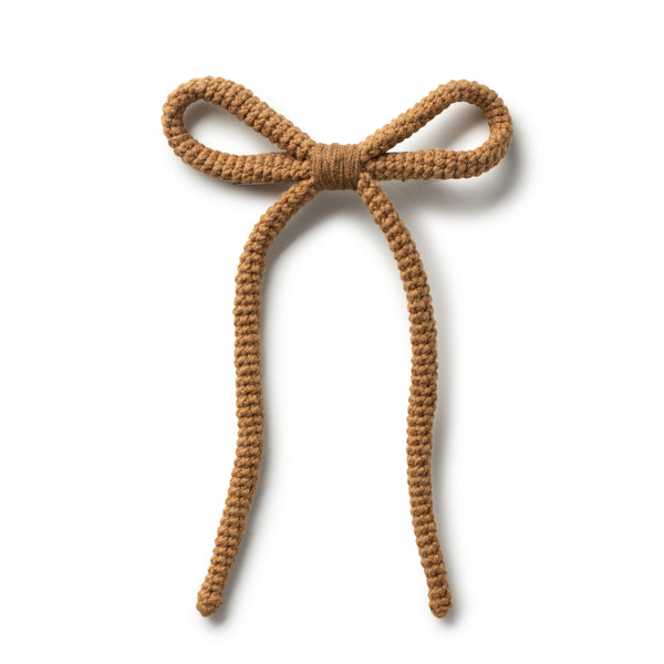 Halo Luxe Juliana Textured Knit Long Tail Clip - Caramel