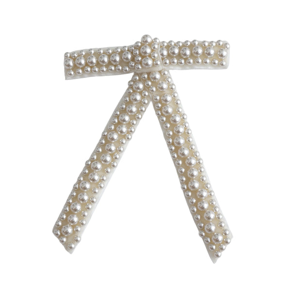 Halo Luxe Melody Pearl Cluster Longtail Clip - Ivory