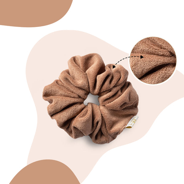Halo Luxe Terry Scrunchie - Mocha