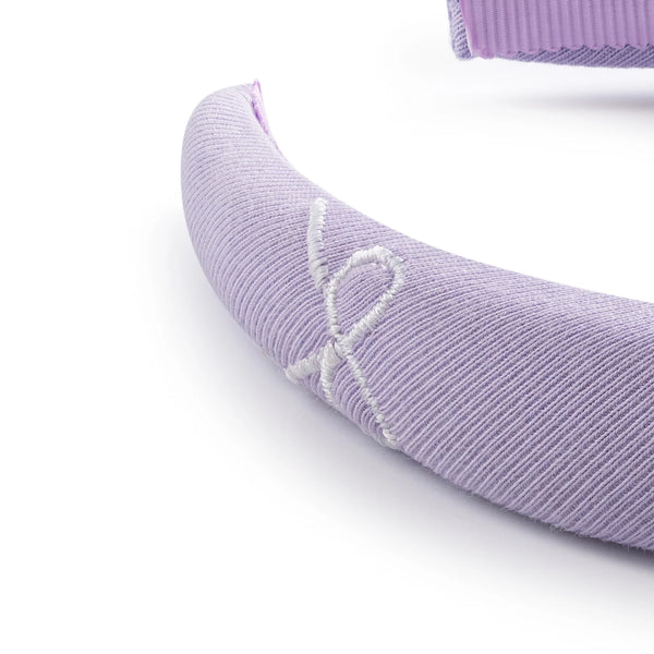 Marshmallow Signature Bow Logo Padded Headband - Lavender