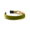 Halo Luxe Opaline Velvet Scalloped Headband - Olive