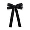 Halo Luxe Opaline Velvet Scalloped Long Tail Clip - Black