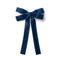 Halo Luxe Opaline Velvet Scalloped Long Tail Clip - Navy