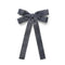 Halo Luxe Opaline Velvet Scalloped Long Tail Clip - Gray