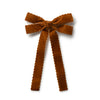 Halo Luxe Opaline Velvet Scalloped Long Tail Clip - Caramel
