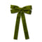Halo Luxe Opaline Velvet Scalloped Long Tail Clip - Green